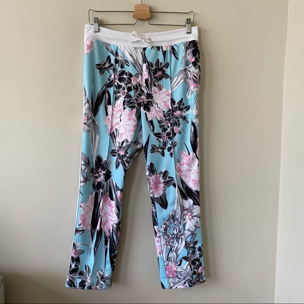 NIKE -Floral Femme Pink & Teal Ankle Track Pants